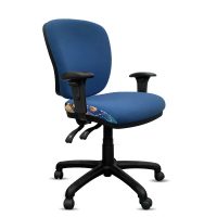 ORANGE DUST SPECTRUM ALICE OFFICE CHAIR WITH ARMS MEDIUM BACK 510 X 490 X 880MM OCEAN BLUE