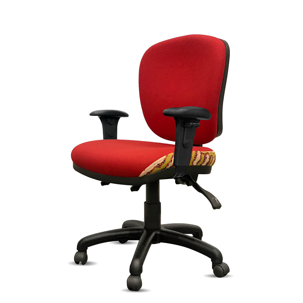 ORANGE DUST SPECTRUM ALICE OFFICE CHAIR WITH ARMS MEDIUM BACK 510 X 490 X 880MM OCHRE RED