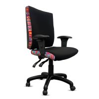 ORANGE DUST KATHERINE CHAIR WITH ARMS HIGH BACK 510 X 450 X 990MM OPAL BLACK