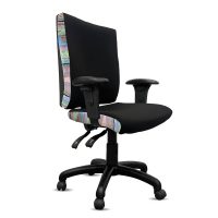 ORANGE DUST KATHERINE CHAIR WITH ARMS HIGH BACK 510 X 450 X 990MM ROCK BLACK