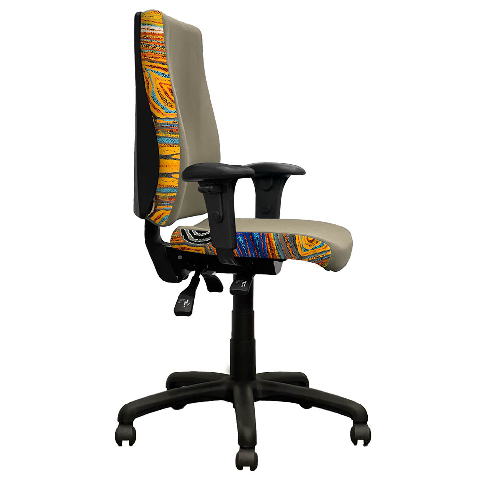 ORANGE DUST SPECTRUM KATHERINE OFFICE CHAIR WITH ARMS HIGH BACK 510 X 450 X 990MM MIST GREY