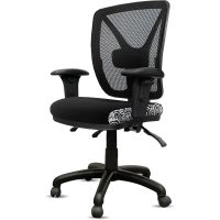 ORANGE DUST KIMBERLEY CHAIR WITH ARMS MESH BACK 510 X 490 X 1040MM DOTS BLACK