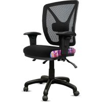 ORANGE DUST KIMBERLEY CHAIR WITH ARMS MESH BACK 510 X 490 X 1040MM OPAL BLACK