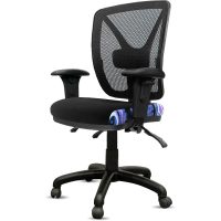 ORANGE DUST KIMBERLEY CHAIR WITH ARMS MESH BACK 510 X 490 X 1040MM PEARL BLACK