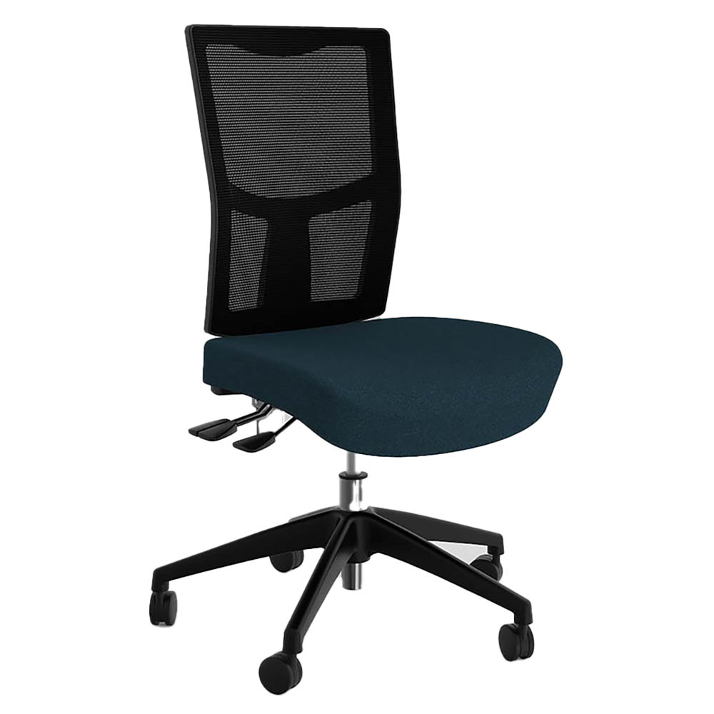 OLG URBAN MESH CHAIR WITH MOTION FELT FABRIC SEAT DEEP BLUE NYLON BASE