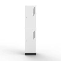 STEELCO LAMINATE LOCKER 2 DOOR 1850 X 400 X 500MM WHITE