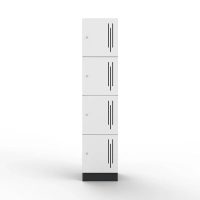 STEELCO LAMINATE LOCKER 4 DOOR 1850 X 400 X 500MM WHITE