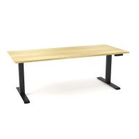 OLG AGILEMOTION SINGLE SIDED DESK DUAL MOTOR 1200 X 750 BLACK FRAME / NEW OAK TOP
