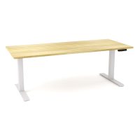 OLG AGILEMOTION SINGLE SIDED DESK DUAL MOTOR 1500 X 750 WHITE FRAME / NEW OAK TOP