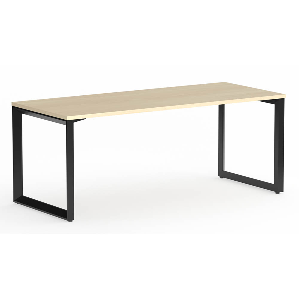 OLG ANVIL STRAIGHT WORKSTATION BLACK FRAME 1800 X 750MM NORDIC MAPLE
