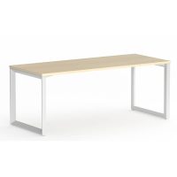 OLG ANVIL STRAIGHT WORKSTATION WHITE FRAME 1800 X 750MM NORDIC MAPLE