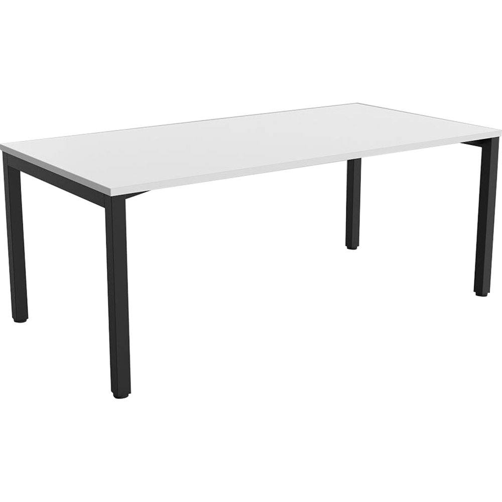 OLG AXIS SINGLE SIDED DESK 1500 X 750MM BLACK FRAME WHITE TOP