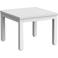 OLG AXIS COFFEE TABLE 600 X 600MM WHITE FRAME WHITE TOP