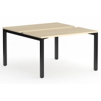 OLG AXIS 2-PERSON DSD WORKSTATION BLACK FRAME 1200 X 600MM NORDIC MAPLE
