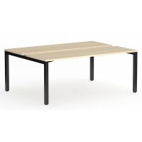 OLG AXIS 2-PERSON DSD WORKSTATION BLACK FRAME 1800 X 750MM NORDIC MAPLE