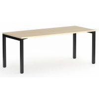 OLG AXIS STRAIGHT WORKSTATION BLACK FRAME 1800 X 750MM NORDIC MAPLE