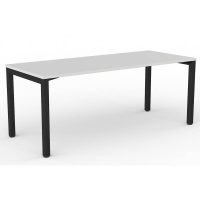 OLG AXIS STRAIGHT WORKSTATION BLACK FRAME 1800 X 750MM WHITE