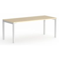 OLG AXIS STRAIGHT WORKSTATION WHITE FRAME 1800 X 750MM NORDIC MAPLE