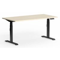 OLG KLASS 3C/2M ELECTRIC STRAIGHT WORKSTATION BLACK FRAME 1600 X 750MM NORDIC MAPLE