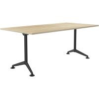 OLG MODULUS MEETING TABLE ALL BLACK FRAME 1800 X 900MM NEW OAK TOP