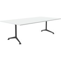 OLG MODULUS MEETING TABLE ALL BLACK FRAME 2100 X 900MM WHITE TOP