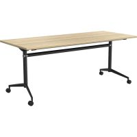 OLG UNI FLIP TABLE BLACK FRAME 1600 X 750MM NEW OAK RAVINE