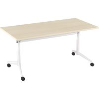 OLG UNI FLIP TABLE WHITE FRAME 1600 X 750MM NORDIC MAPLE