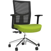 OLG URBAN TASK CHAIR ALLOY BASE WITH ARMS MESH BACK AND MOTION FELT FABRIC SEAT AVOCADO GREEN