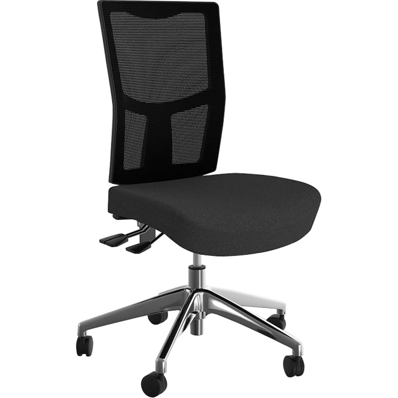 OLG URBAN TASK CHAIR ALLOY BASE MESH BACK AND MOTION FELT FABRIC SEAT CHARCOAL GREY