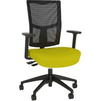 OLG URBAN TASK CHAIR NYLON BASE WITH ARMS MESH BACK AND MOTION FELT FABRIC SEAT BUMBLEBEE YELLOW