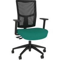 OLG URBAN TASK CHAIR NYLON BASE WITH ARMS MESH BACK AND MOTION FELT FABRIC SEAT EMERALD GREEN