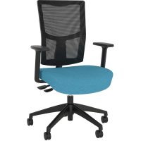 OLG URBAN TASK CHAIR NYLON BASE WITH ARMS MESH BACK AND MOTION FELT FABRIC SEAT ICE BLUE