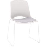 OLG VISTA GLIDE CHAIR PADDED SEAT WHITE