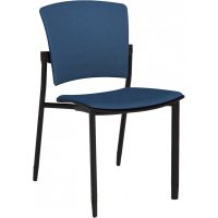 OLG ZIPP CHAIR BLACK FRAME FABRIC SEAT NAVY