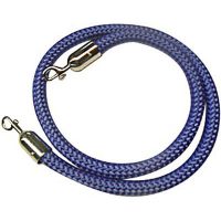 Q NYLON ROPE 25MM CHROME SNAP ENDS 1.5M BLUE