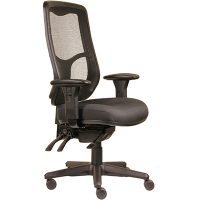 DAL ERGOSELECT SWIFT ERGONOMIC CHAIR HIGH MESH BACK 3 LEVER SEAT SLIDE BLACK NYLON BASE ARMS