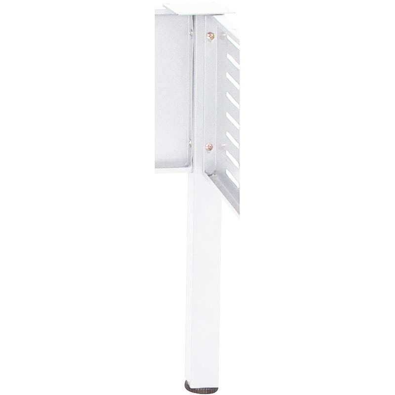 RAPID SPAN CORNER WORKSTATION SQUARE POLE WHITE SATIN