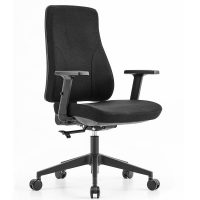 INITIATIVE MADISON MEDIUM MESH BACK TASK CHAIR WITH ARMS BLACK
