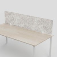 SANA ALTITUDE ABOVE DESK SCREEN 12MM THICK 1200 X 600MM MUSHROOM