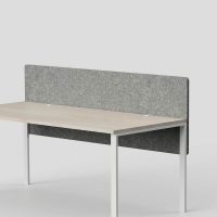 SANA SERENITY ALTITUDE DUAL DESK SCREEN 12MM THICK 1500 X 600MM MOONLIGHT
