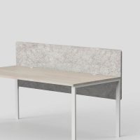 SANA SERENITY ALTITUDE DUAL DESK SCREEN 12MM THICK 1800 X 600MM MUSHROOM