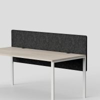 SANA SERENITY ALTITUDE DUAL DESK SCREEN 12MM THICK 1800 X 600MM SHADOW