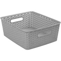 VISIONCHART EDUCATION KNOTTED STORAGE BASKET MEDIUM GREY